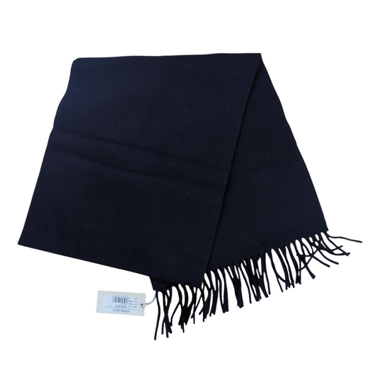 Vivienne Westwood Orb Logo Fringe Wool Scarf blue