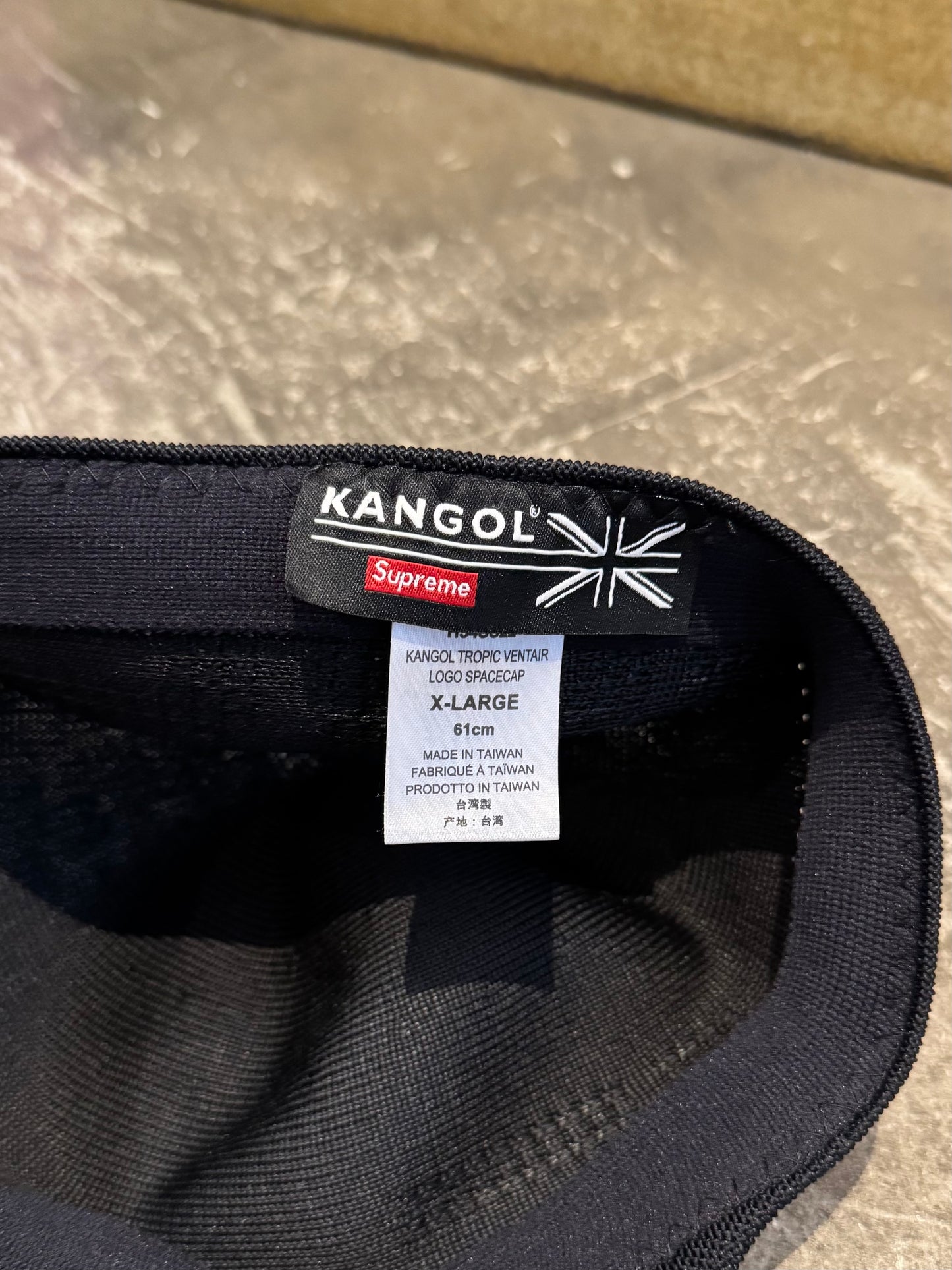 Supreme KANGOL Black Polyester Bucket Hat Size XL