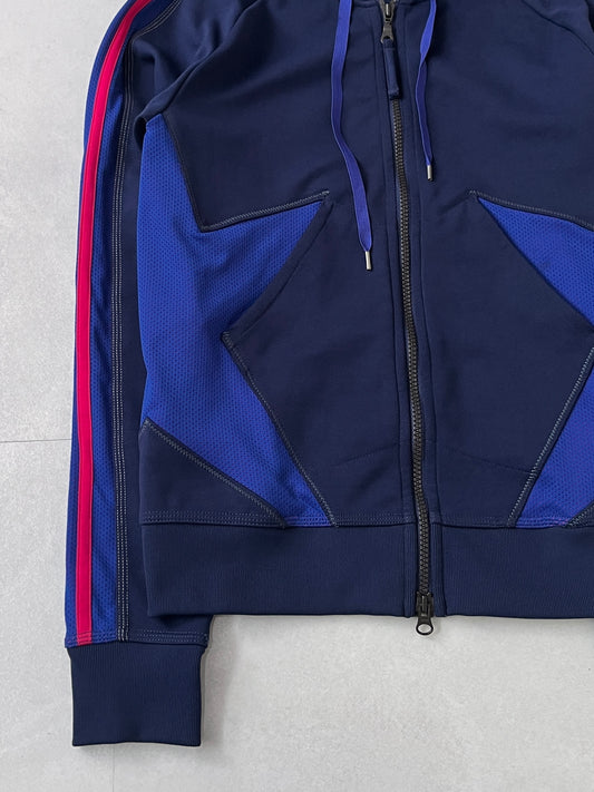 Marithe + Francois Girbaud blue star track jacket Size S