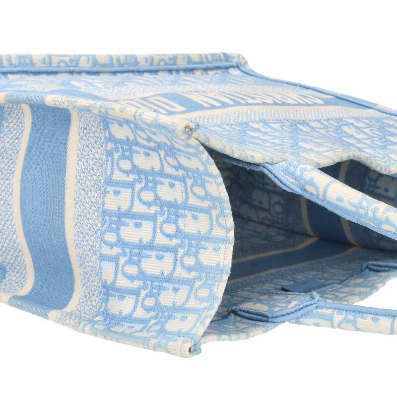 DIOR Light Blue Medium Oblique Jacquard Book Size ONE SIZE