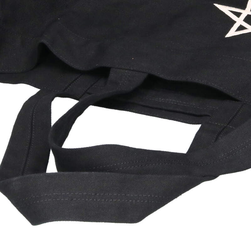 Rick Owens Logo Embroidered Cotton Tote Bag Black