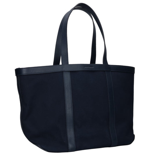 J&M Davidson Leather Trim Canvas Tote Bag Navy Size XXS