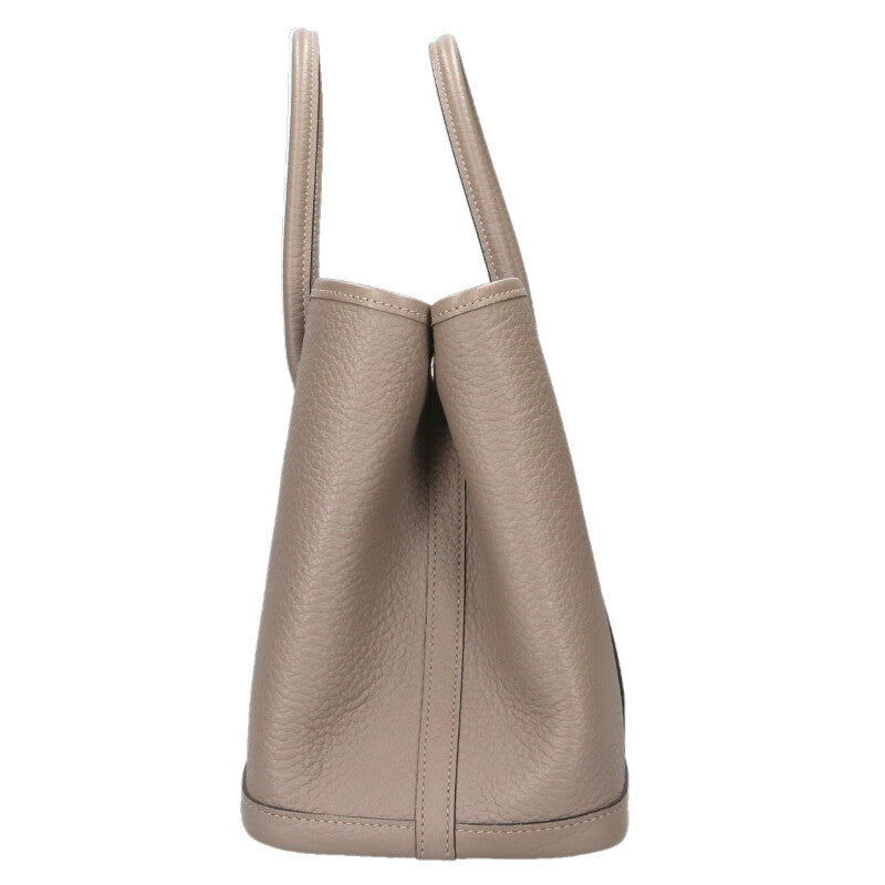 HERMES Garden Party TPM Vache Country Handbag Gray Size TPM