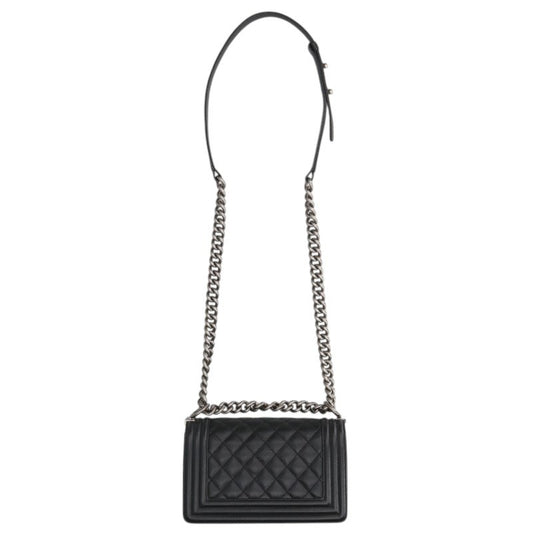 CHANEL Boy Chanel Lambskin Chain Shoulder Bag Size 20