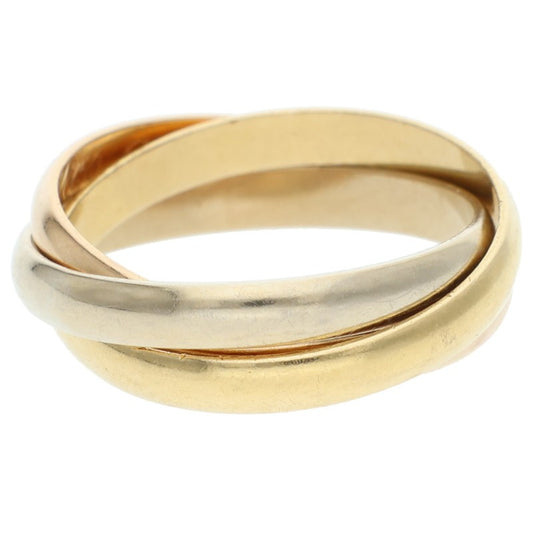 Cartier Trinity SM K18YG PG WG Gold Ring Multi Size JP 10