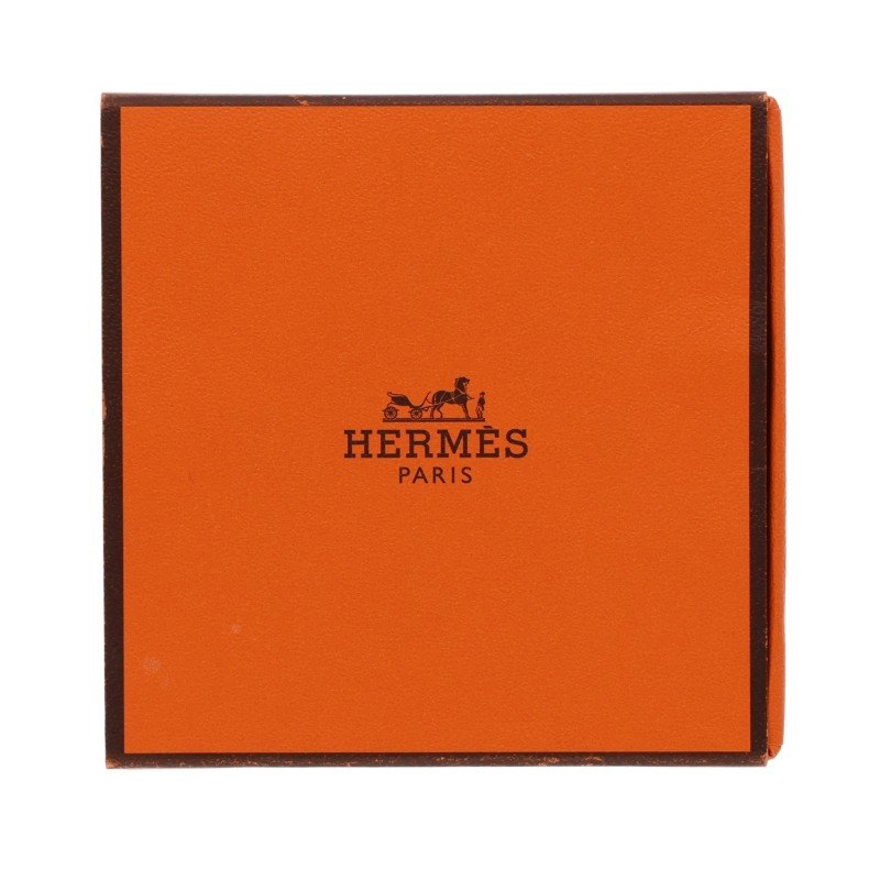 HERMES Sellier 18K Yellow Gold Charm Necklace Size ONE SIZE