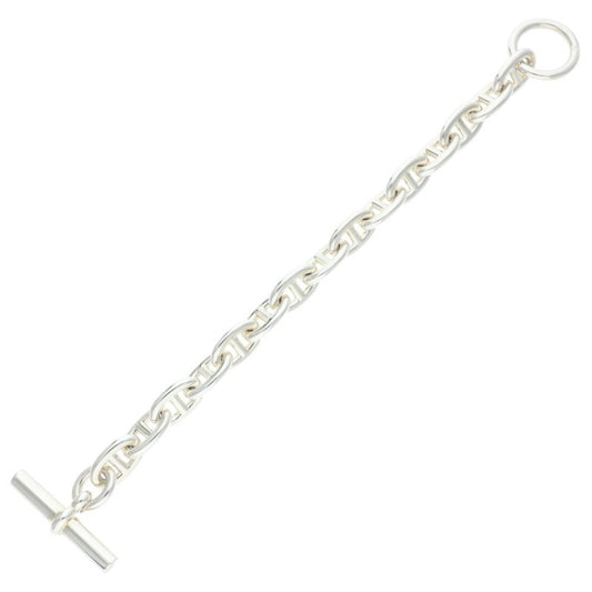 HERMES Chaine d'Ancre MM 925 Silver Bracelet Size 15LINK
