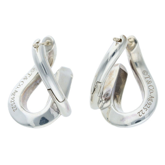 TIFFANY&Co. Forge Single Link Silver Earrings Size ONE SIZE