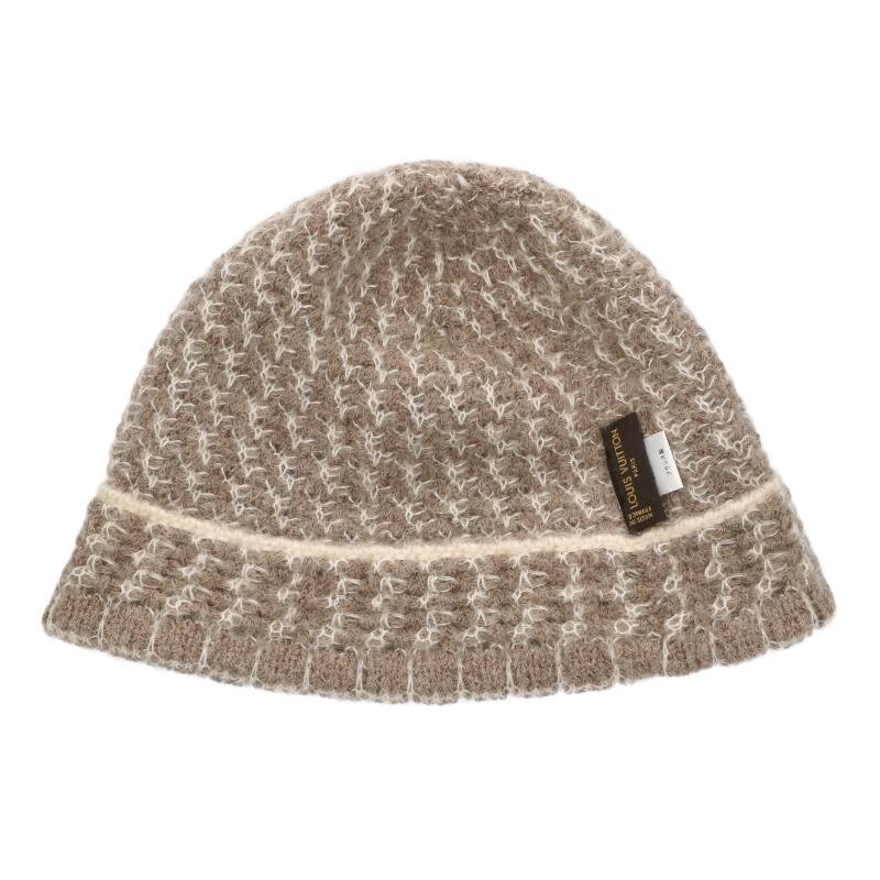 LOUISVUITTON Mohair Knit Hat Beige