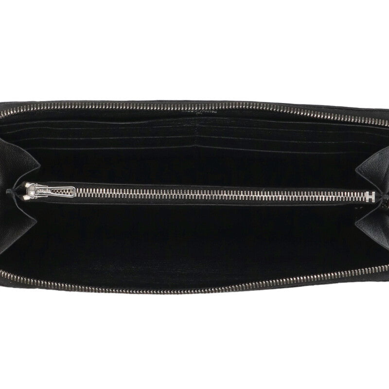 HERMES Azap Long Alligator Mat Wallet Noir Size ONE SIZE
