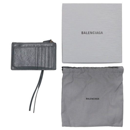 Balenciaga Citywear Arena Lambskin Coin Card Holder Gray x Gold