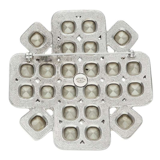 CHANEL Coco Mark Rhinestone Brooch Multi