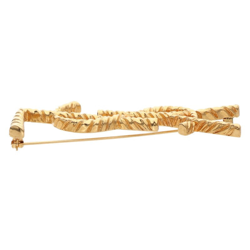 YVES SAINT LAURENT Cassandre Brooch Gold