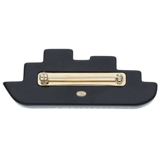 CHANEL Coco Mark Logo Ferry Motif Brooch Navy/Multi