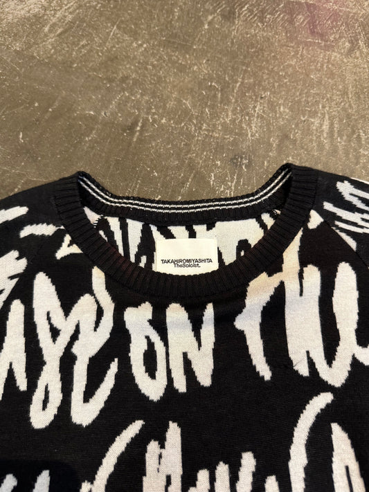 Japanese Brand Cotton Raglan Long Sleeve Shirt Black Size 52