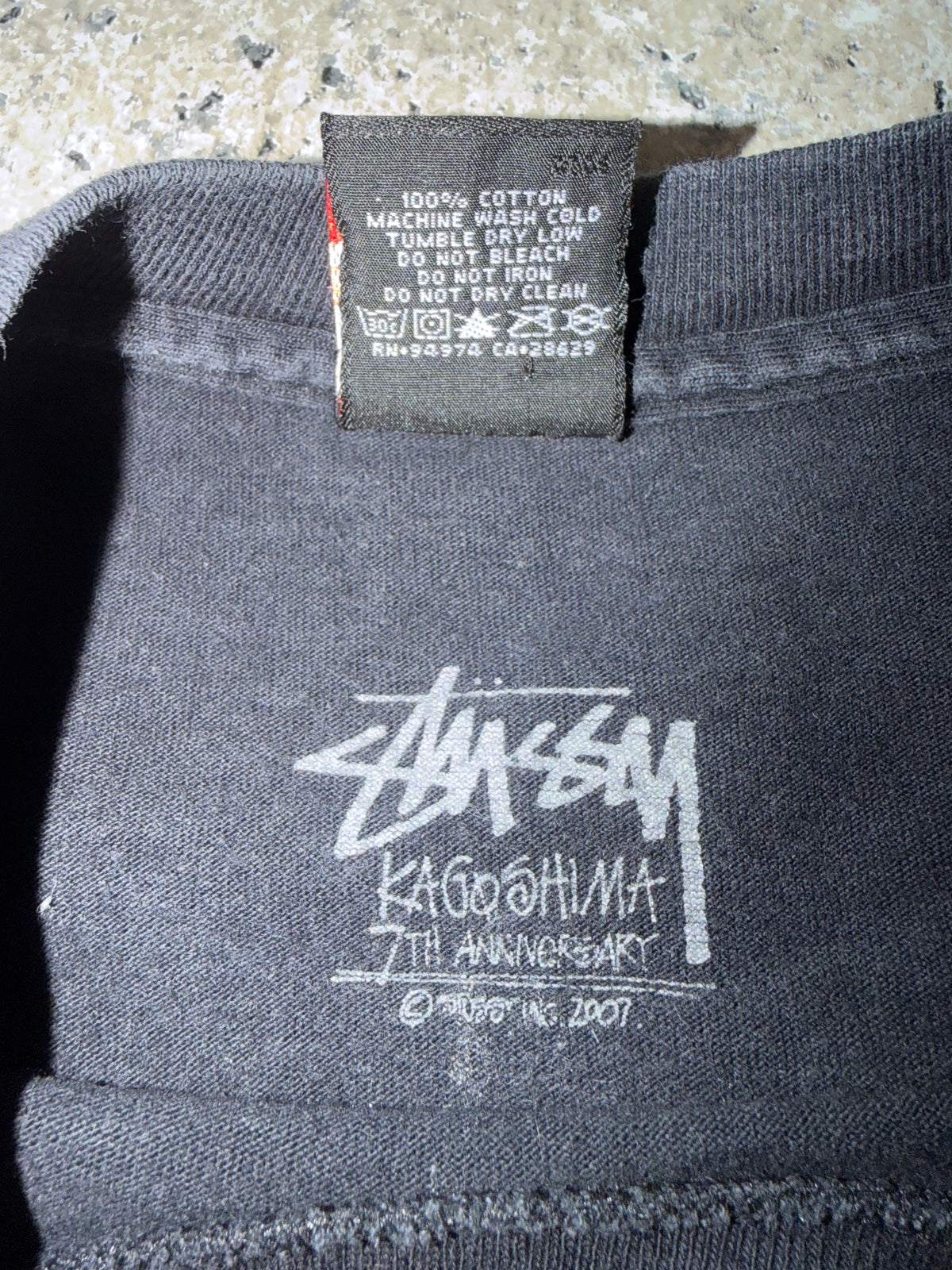STUSSY KAGOSHIMA Chapt 7th Anniv. T-Shirt Black Size M