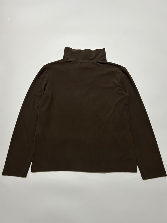 ARMANI JEANS 90s 1/4 Zip Sweatshirt Brown