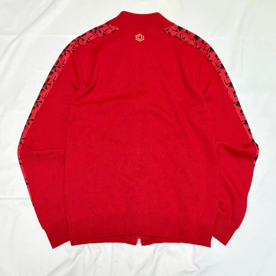 PUMA Red Wool/Nylon Full Zip Knit Jacket