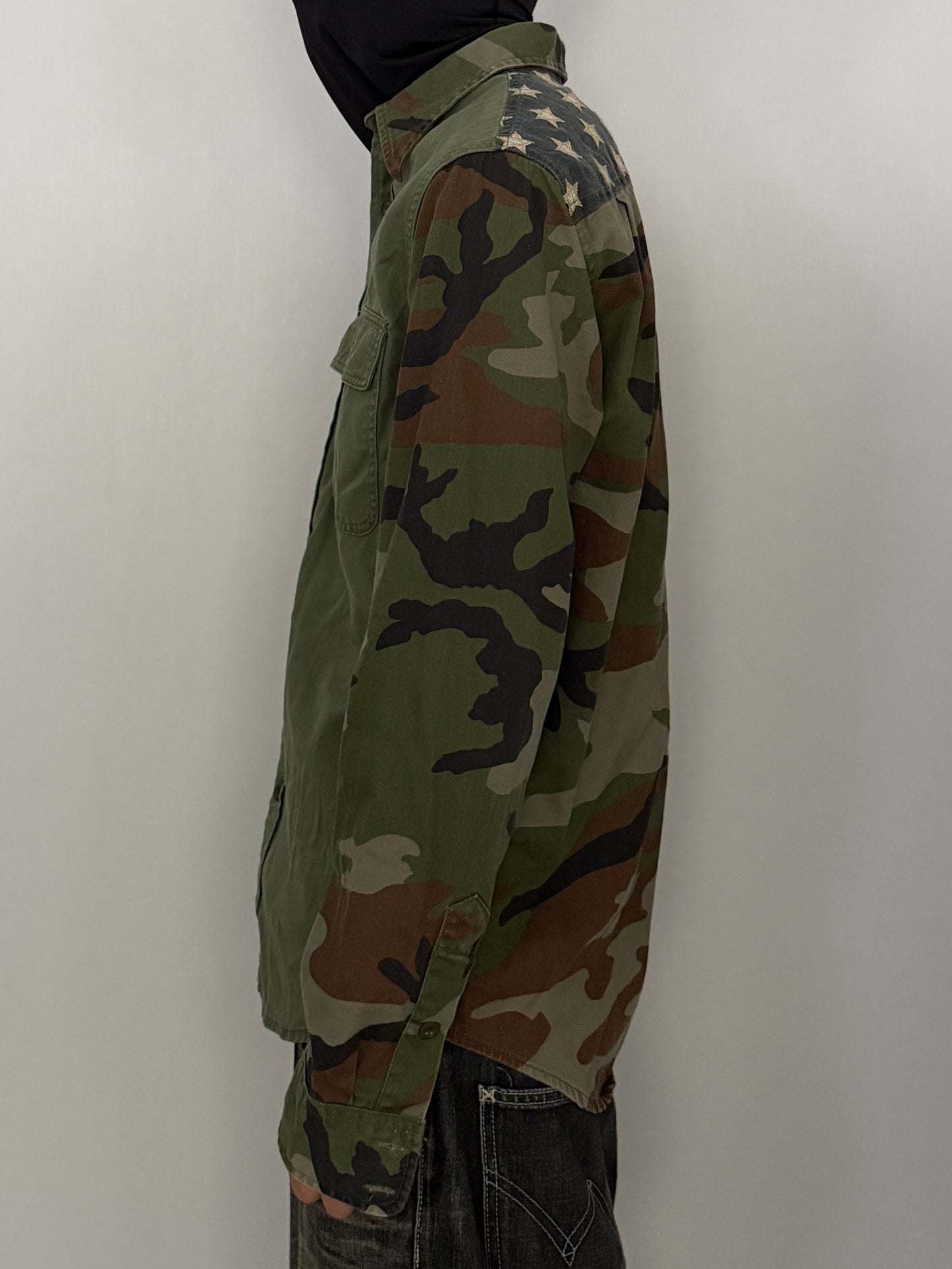 Vintage DENIM&SUPPLY USA Military Shirt Multi Size S