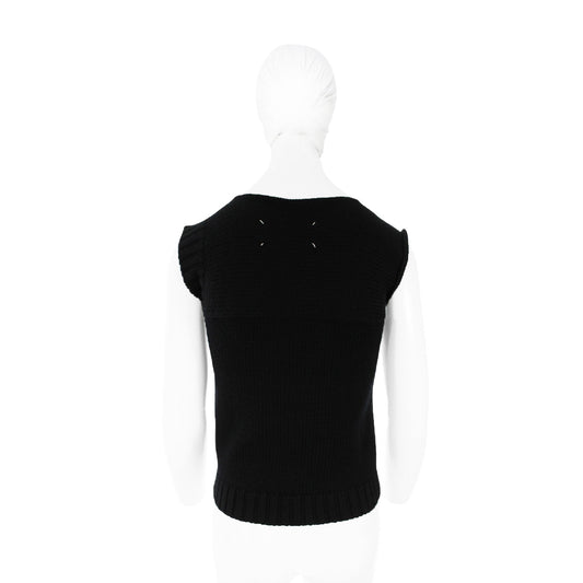 Maison Martin Margiela 1997 A/W Black Wool Vest Size M