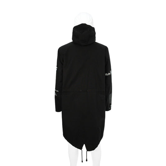 RAF SIMONS 2005 A/W Cotton Coat Black White Size 44