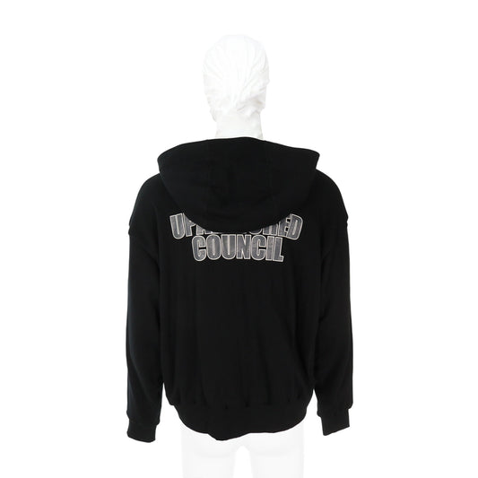 UNDERCOVER 2000 S/S Black Gray Cotton Hoodie Size L