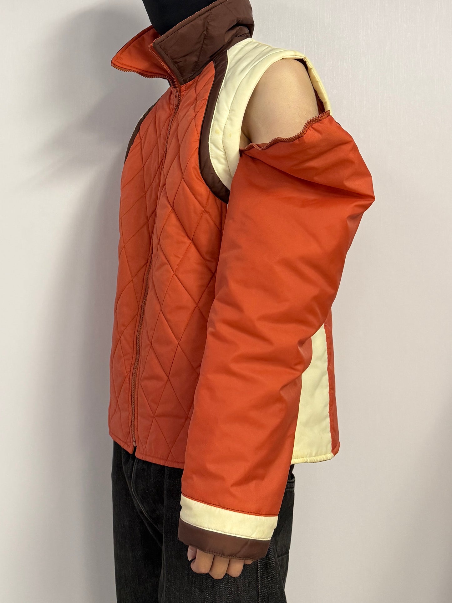 JCPenney Vintage Gimmick Zip Nylon Jacket Multi Size L