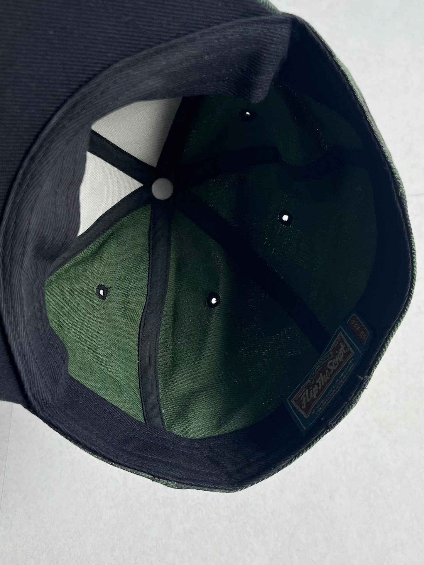 Vintage Flip the script Check Green Cap Size ONE SIZE