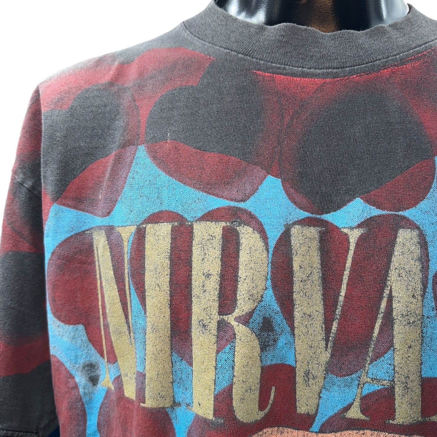 Nirvana 90s HEART SHAPED BOX T-Shirt Black Size XL