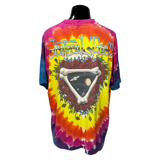 GRATEFUL DEAD 90s Space Your Face Tie-Dye T-Shirt Size XL