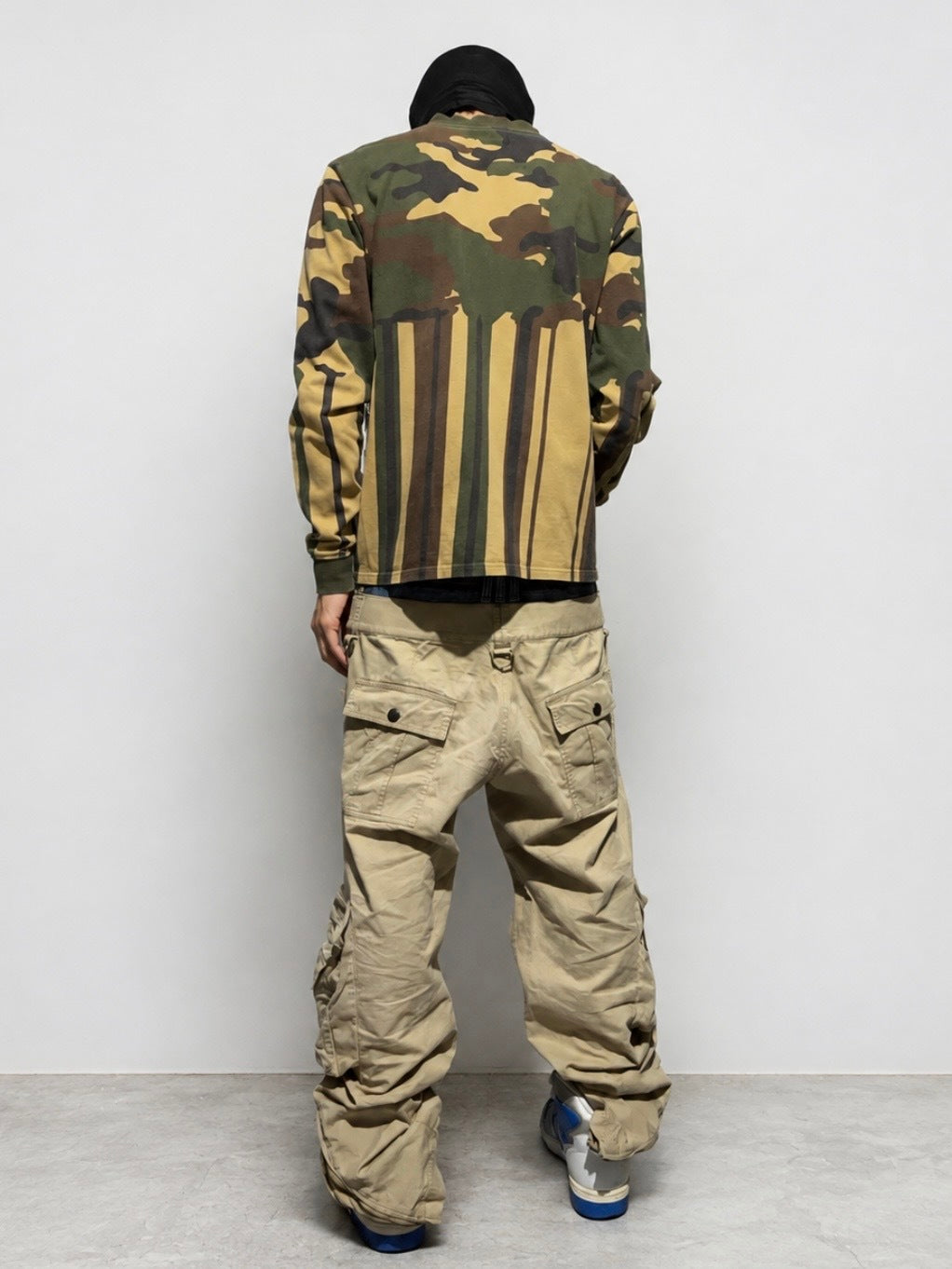 Swagger Camo Design Long Sleeve Shirt Size M