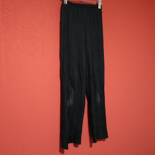 PLEATS PLEASE 00AW Black Pleated Straight Easy Pants Size 2