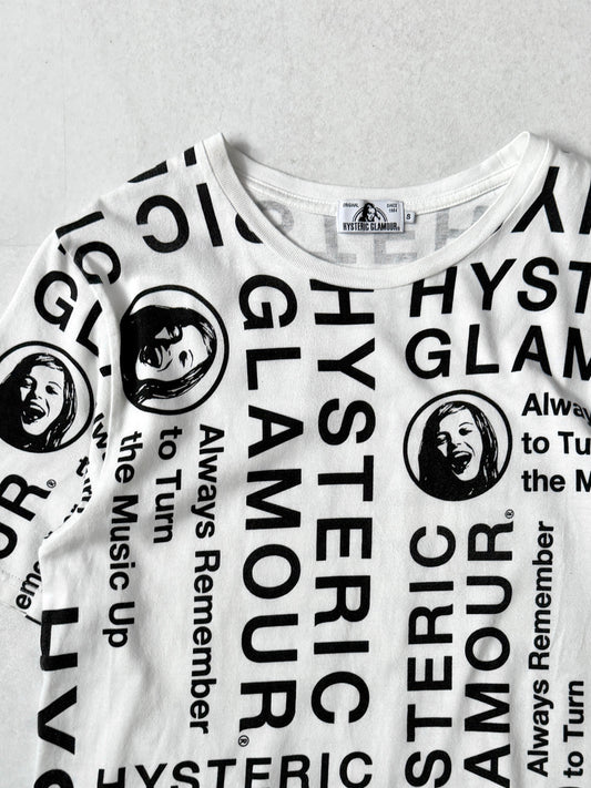 Hysteric Glamour White Graphic T-Shirt Size S