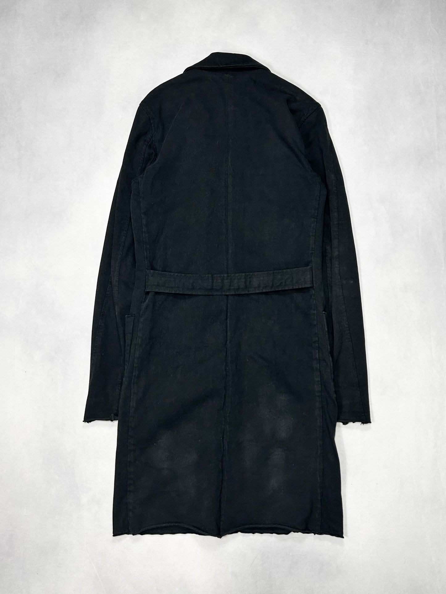 wjk reluxe Black Asymmetry Cut Off Zip Chester Coat Size S