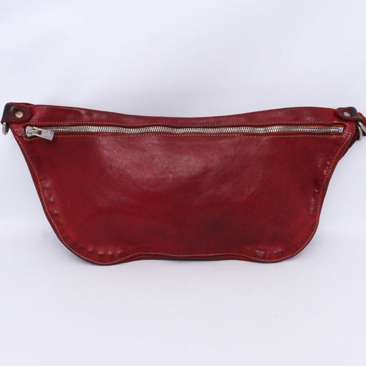 GUIDI Soft Horse Full Grain Belt Bag Red Size F