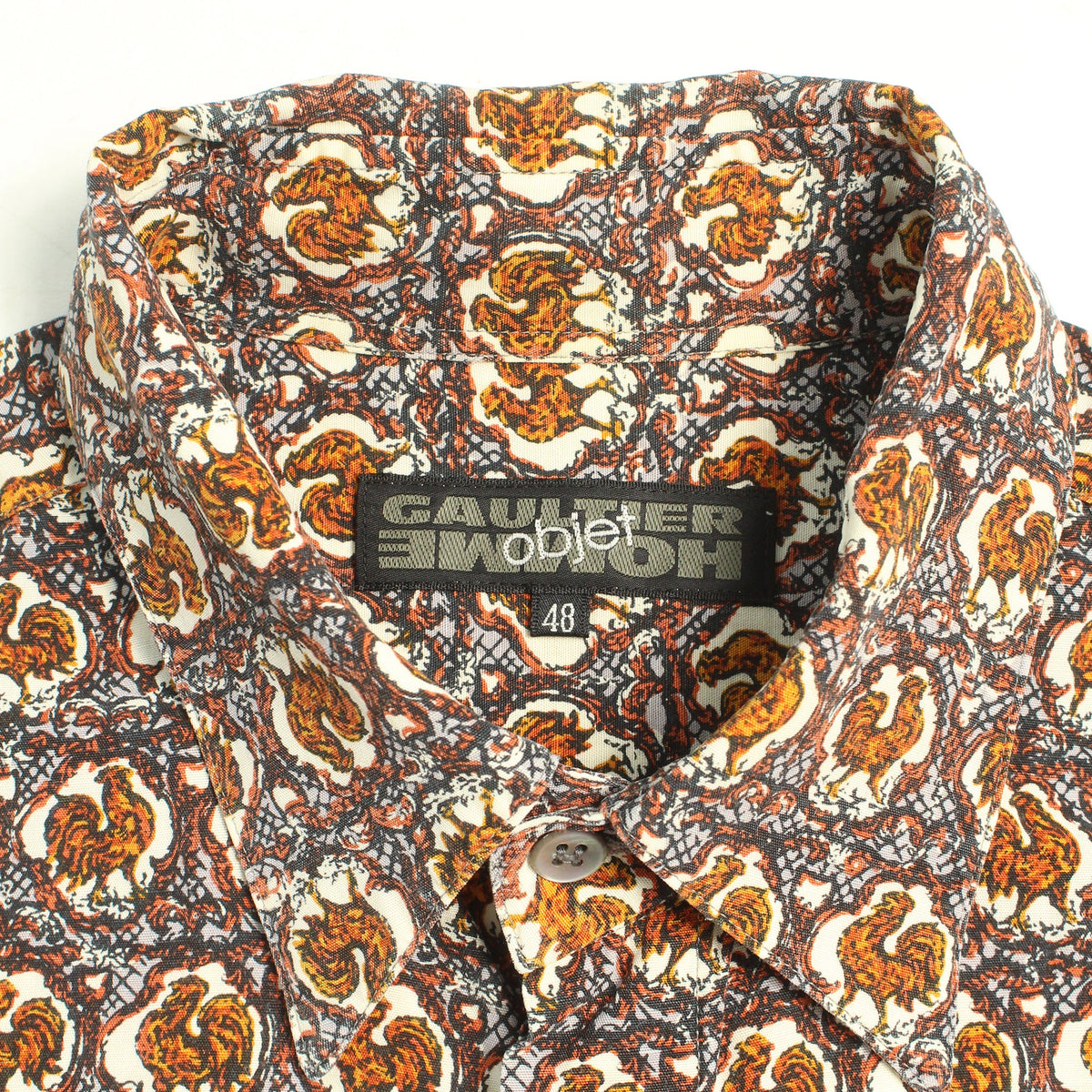 Jean Paul Gaultier Homme Objet Long Sleeve Shirt Red Size 48