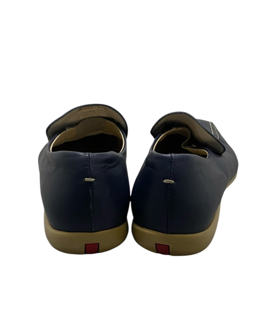PRADA SPORTS Vintage Blue Leather Tassel Loafers