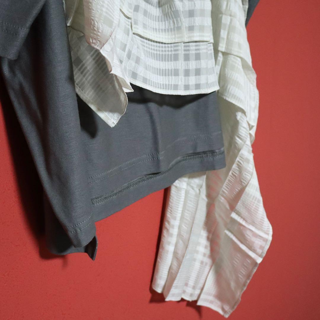 Y's Reconstructed Frill T-Shirt Size 2