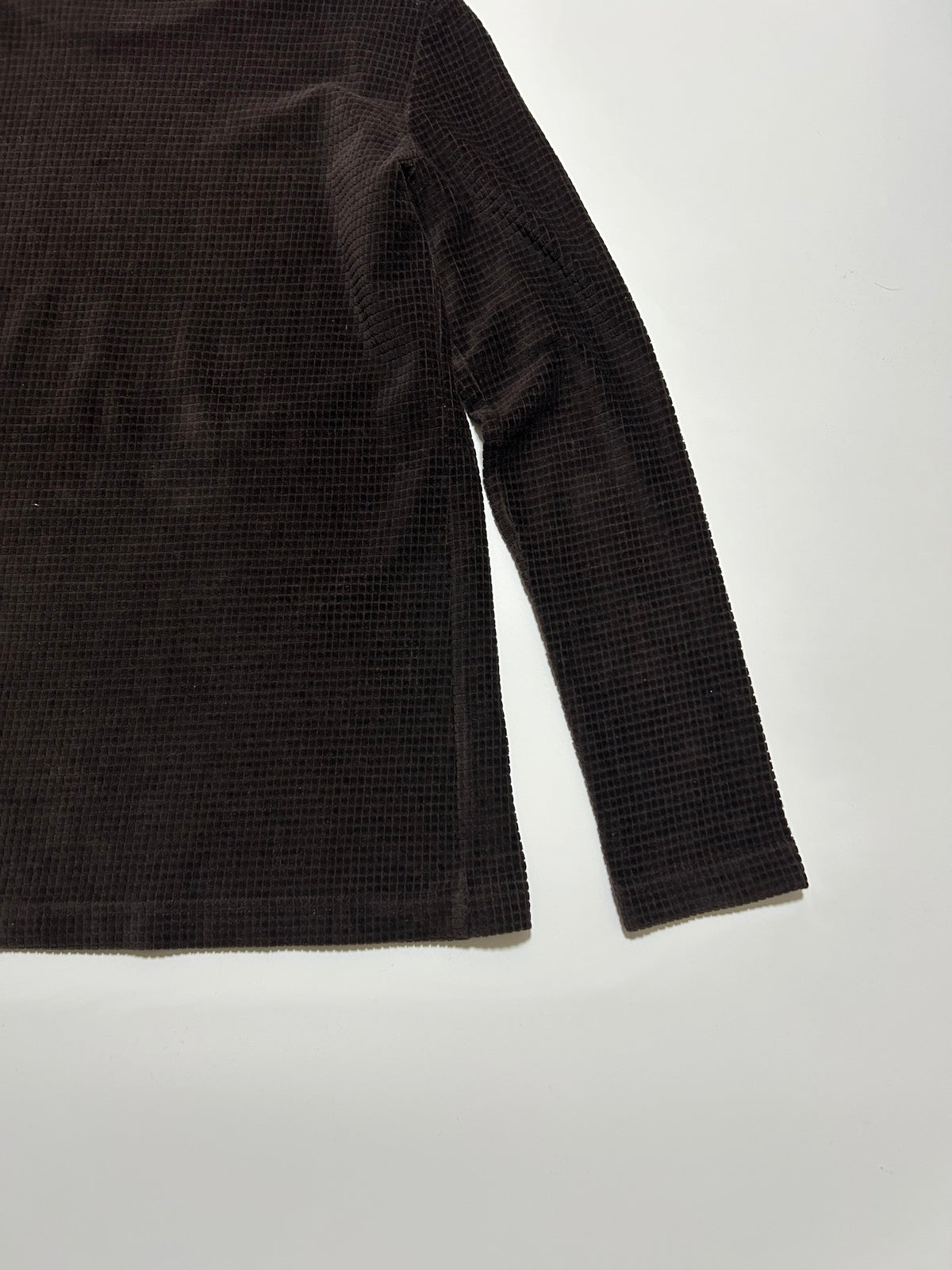 ARMANI JEANS 1990s Thermal Long Sleeve Top Dark Brown Size 42