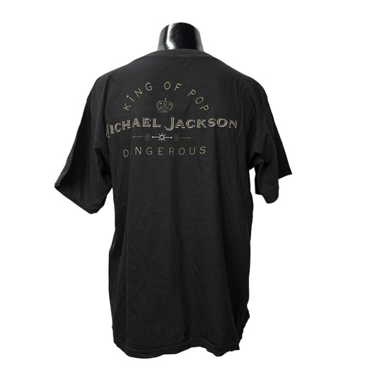 Michael Jackson DANGEROUS 90s Vintage T-Shirt Black Size XL