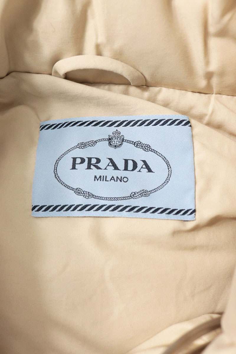 PRADA Triangle Logo Down Blend White Size 40