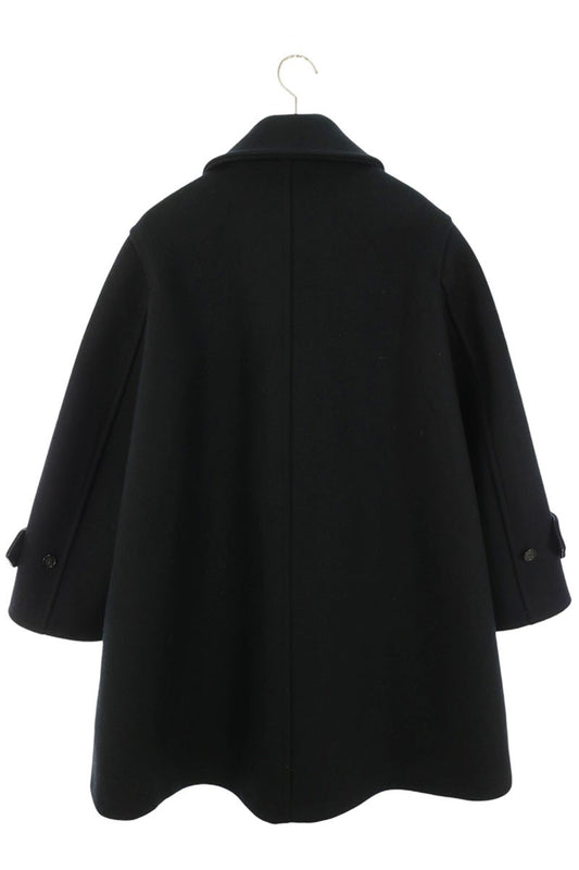SAINT LAURENT PARIS Wool Duffle Coat Black Size 34