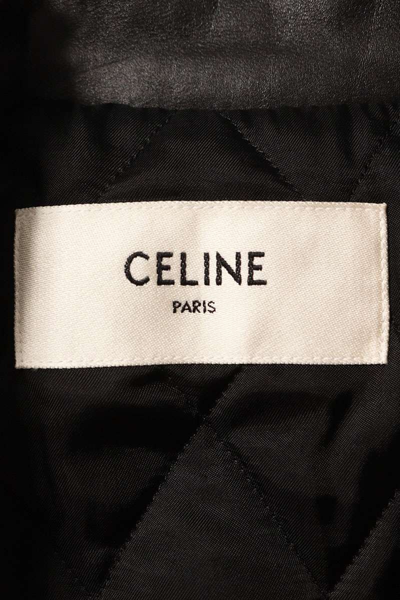 CELINE Calfskin Motorcycle Leather Jacket Size 34
