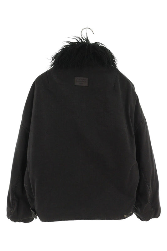 ACNE STUDIOS Black Coated Patch Jacket Size 32