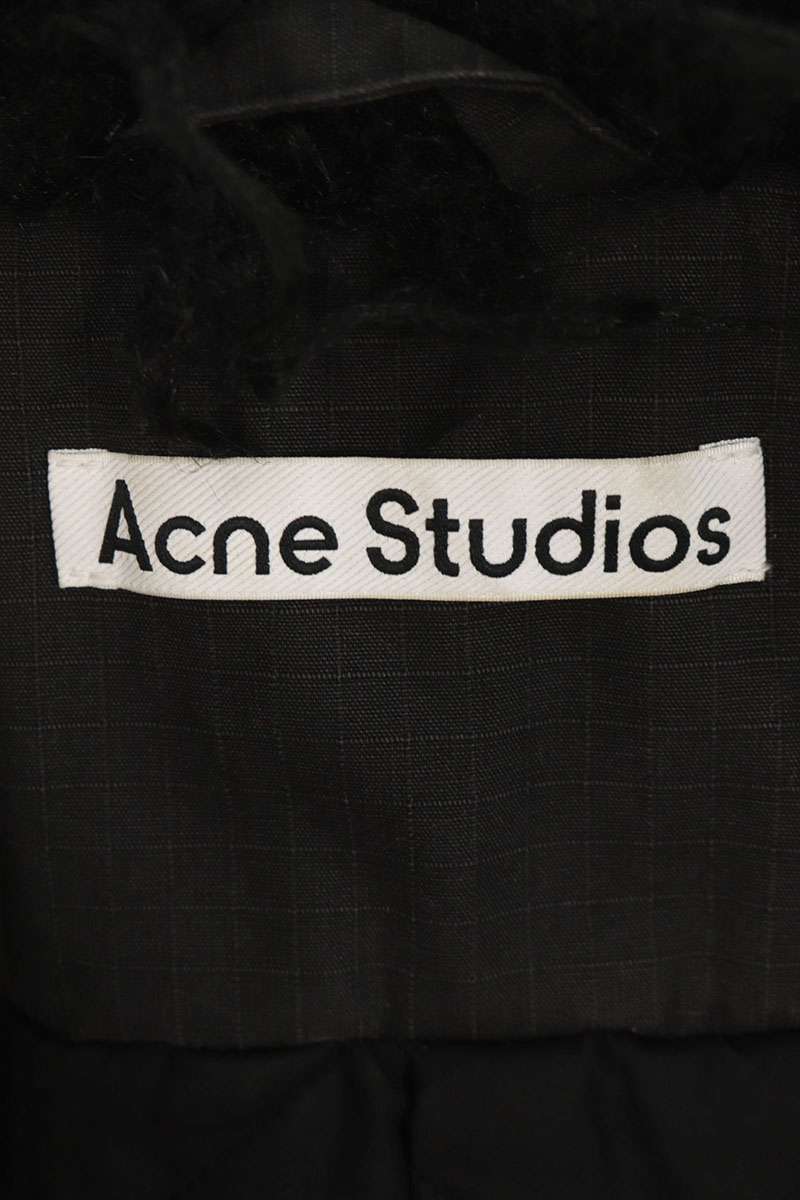 ACNE STUDIOS Black Coated Patch Jacket Size 32