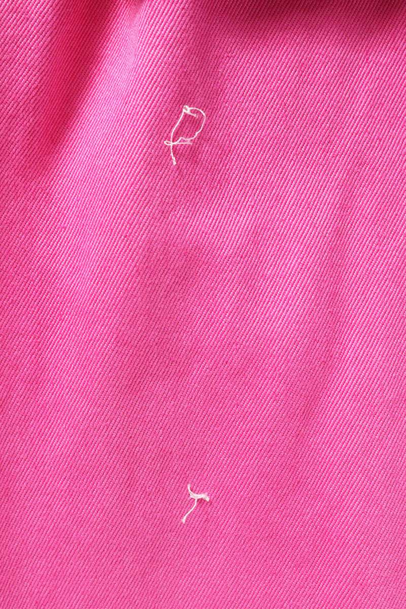 MSGM Pink Distressed Denim Jacket Size 38