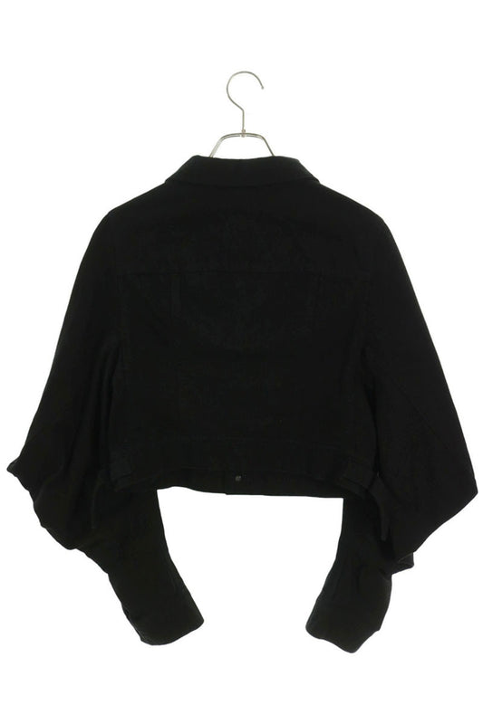 LIMI feu Distressed Asymmetric Jacket Black