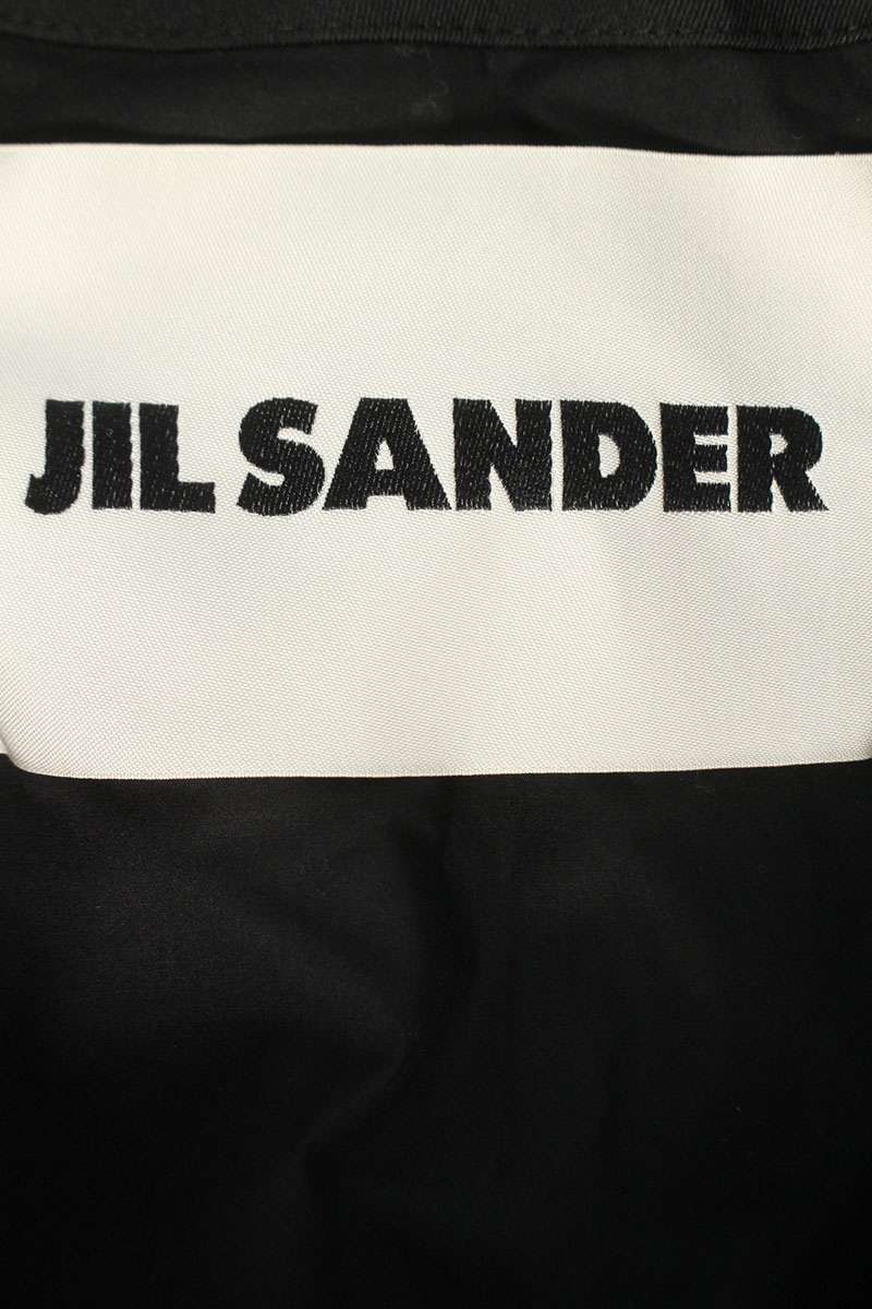 Jil Sander Black Gabardine Techno Coat Nylon/Silk Size 34