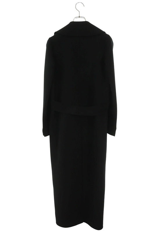 Vintage S Max Mara POLDO Pure Wool Belted Coat Black Size 36