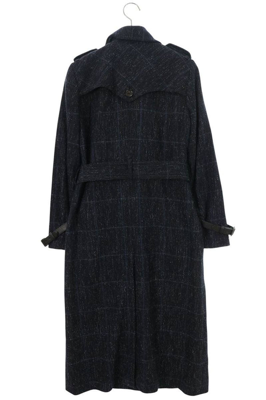COACH Belted Braided Wool Coat Navy Size 0